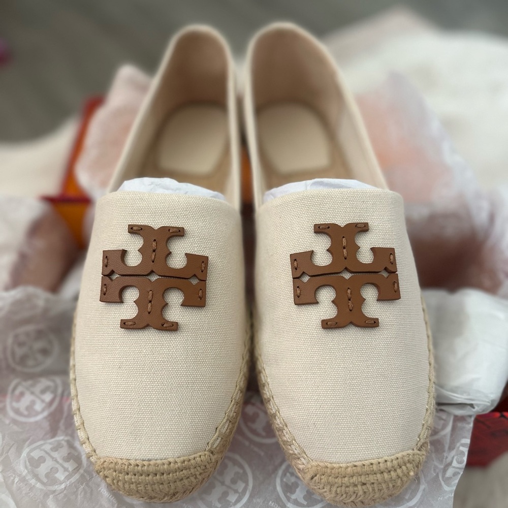 Tory Burch Brand New Everly Canvas Espadrille Loafers